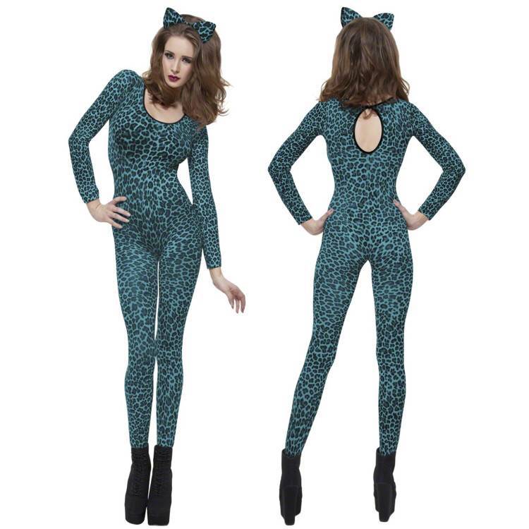 New Halloween Tiger Cat Roleplay Costume Animal Cosplay Outfit for Nightclub Performance - Halloweez