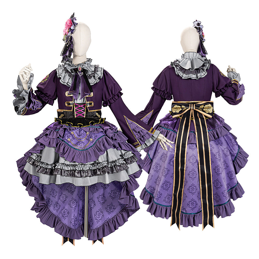 Bangdream Utagawa Ako Cosplay Costume Anime Game Dress Set for Women - Halloweez