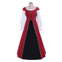 Robe de princesse viking élégante pour femme - Costume gothique victorien de la guerre civile