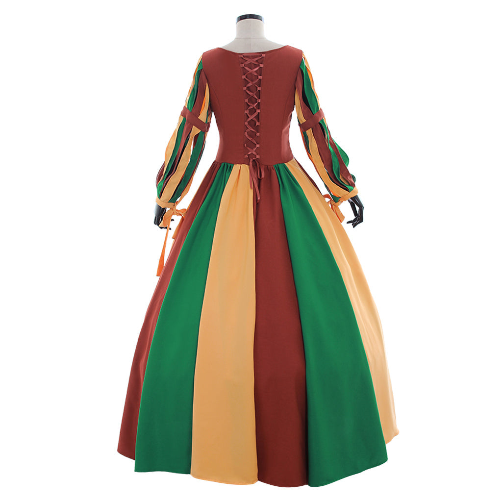 Stunning Halloweez Rainbow Dress – Victorian Inspired Cosplay Evening Wear