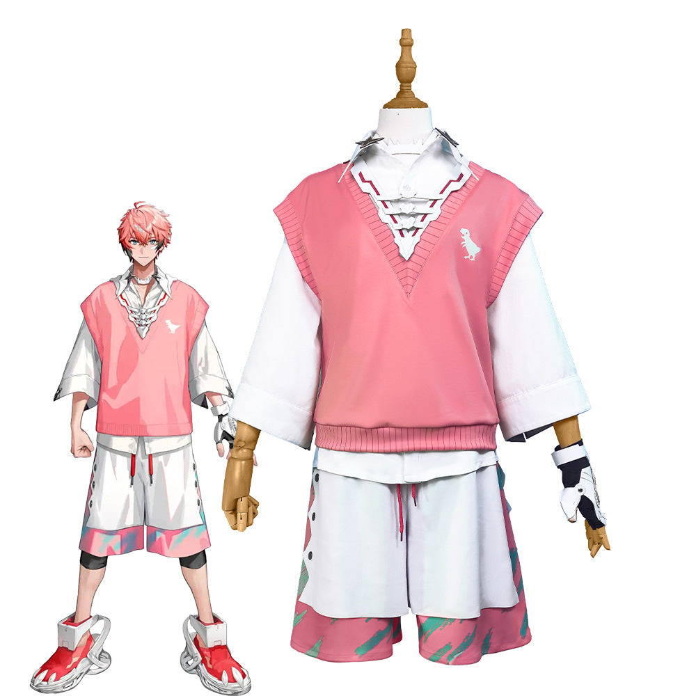 Vtuber Nijisanji Hero Group Akagi Fumi Pre-transformation Cosplay Costume - Halloweez