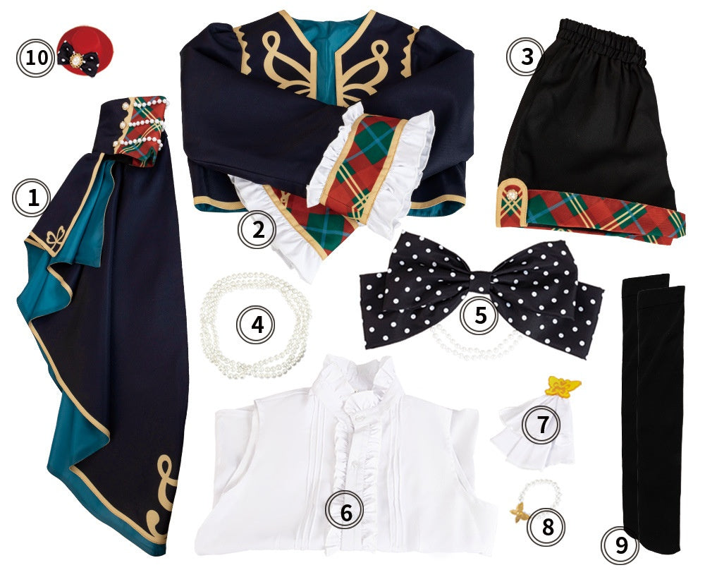 THE iDOLM@STER Tenkubashi Tomoka 2D Cosplay Anime Costume Game Women's Pants Set - Halloweez