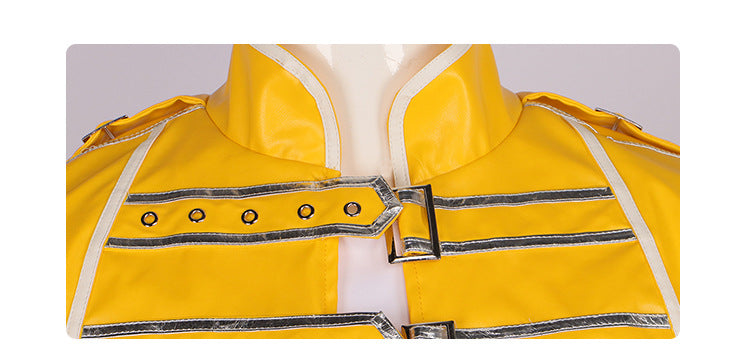 Freddie Mercury Stage Performance Costume for Queen Band Cosplay Halloween Performance Outfit