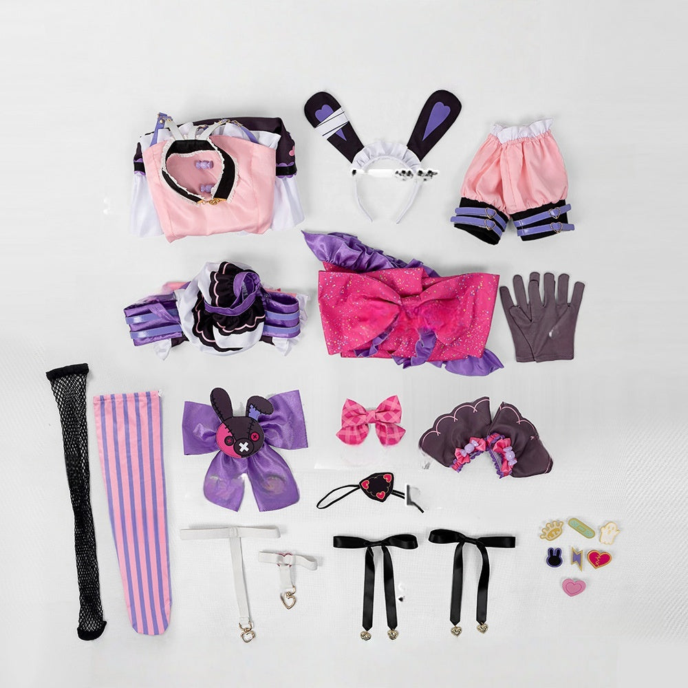 VTuber Host Maria Marionette Anime Sweet Maid Costume - Perfect for Cosplay Enthusiasts - Halloweez