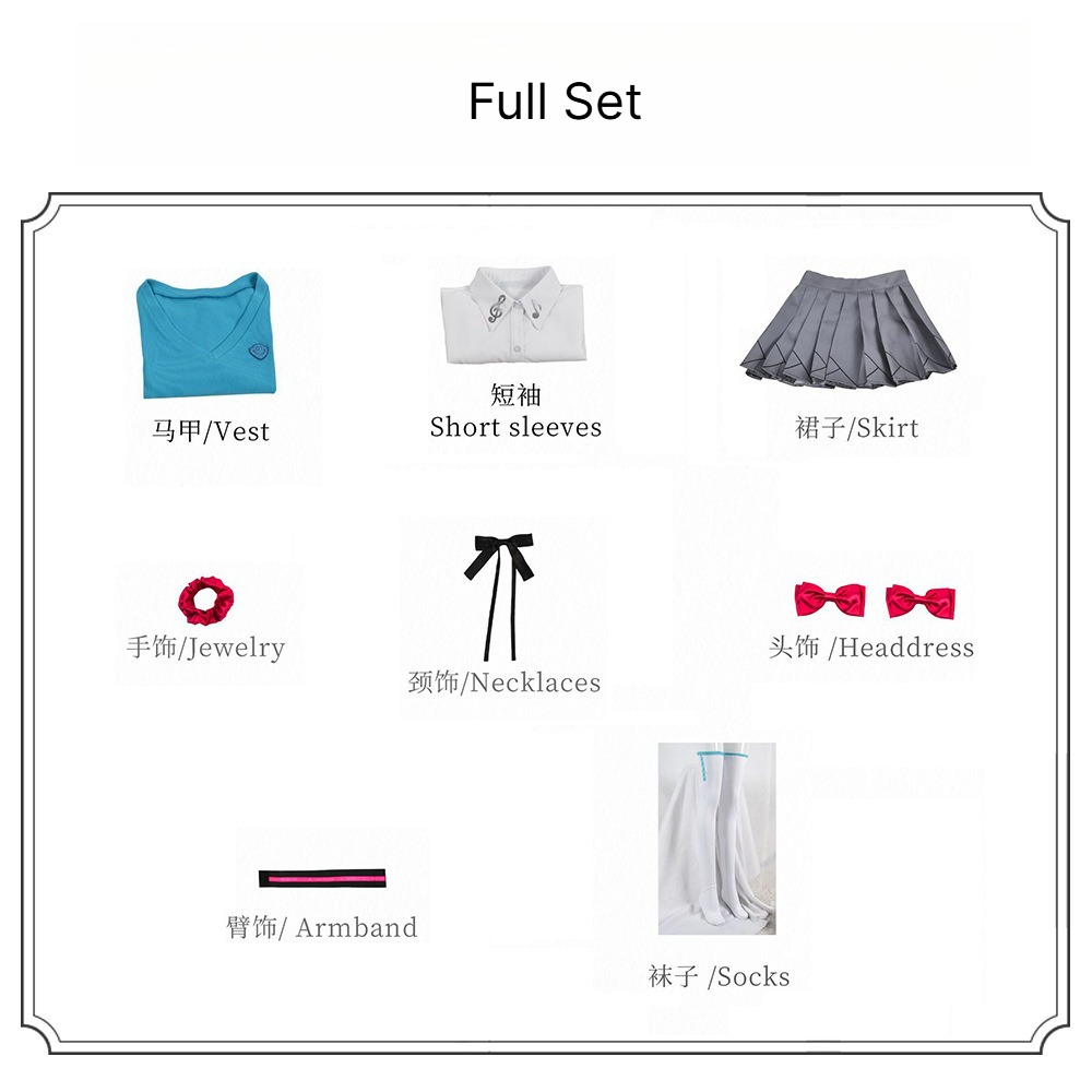 VOCALOID Hatsune Miku JK Uniform Cosplay Costume Custom for Anime Expo Halloween