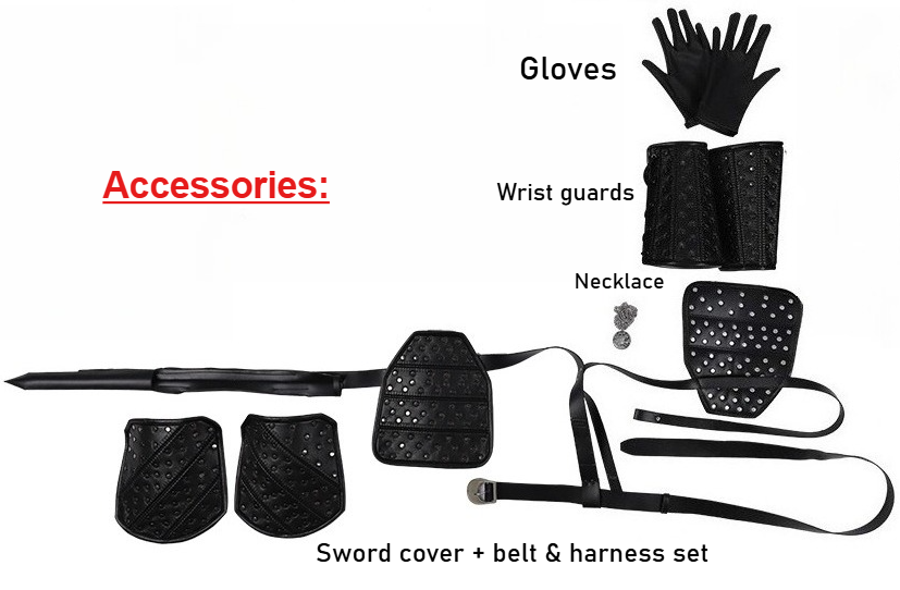 The Witcher 3: Wild Hunt Geralt of Rivia Cosplay Full Set, White Wolf Witcher Hunter Complete Costume for Game Cosplay - Halloweez