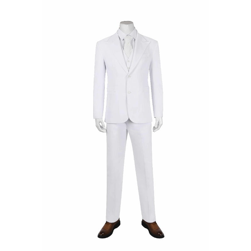 Halloweez Joker 2 Arthur Fleck White Cosplay Costume Full Set - Suit, Shirt, Vest, Pants, Tie
