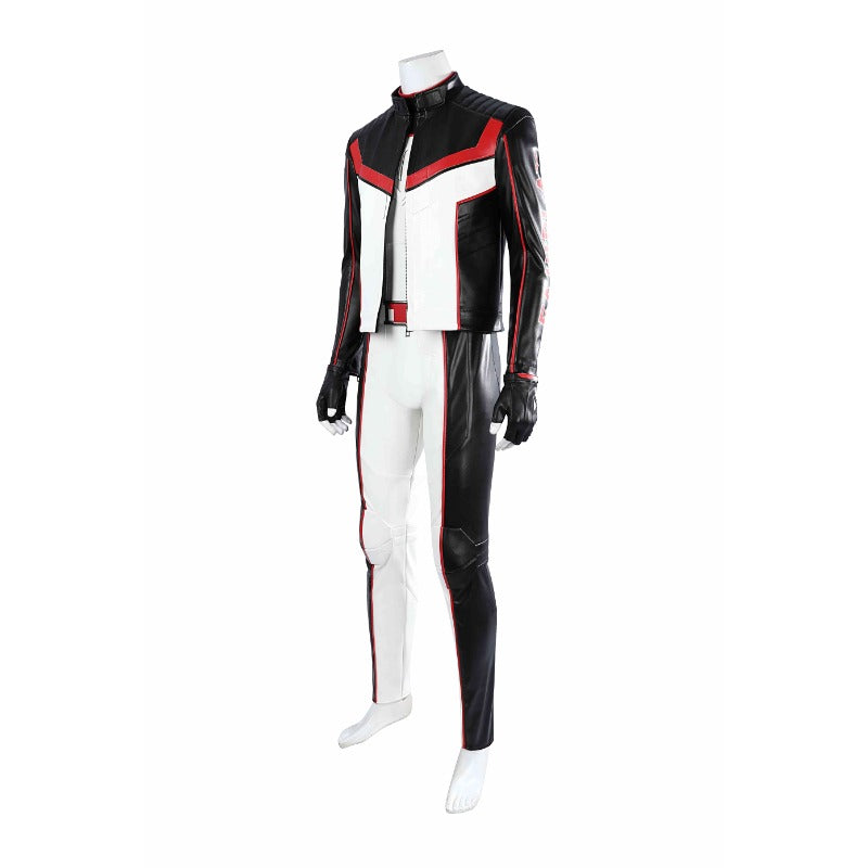 Traje de cosplay de Michael Holt Mister Terrific para Halloween: disfraz de Halloween de cuero blanco de primera calidad