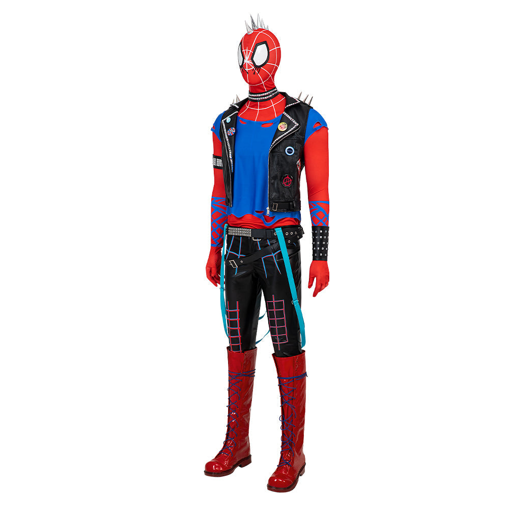 Halloweez Spider-Punk Hobart Brown Costume Set | Spider-Man Across the Spider-Verse Cosplay