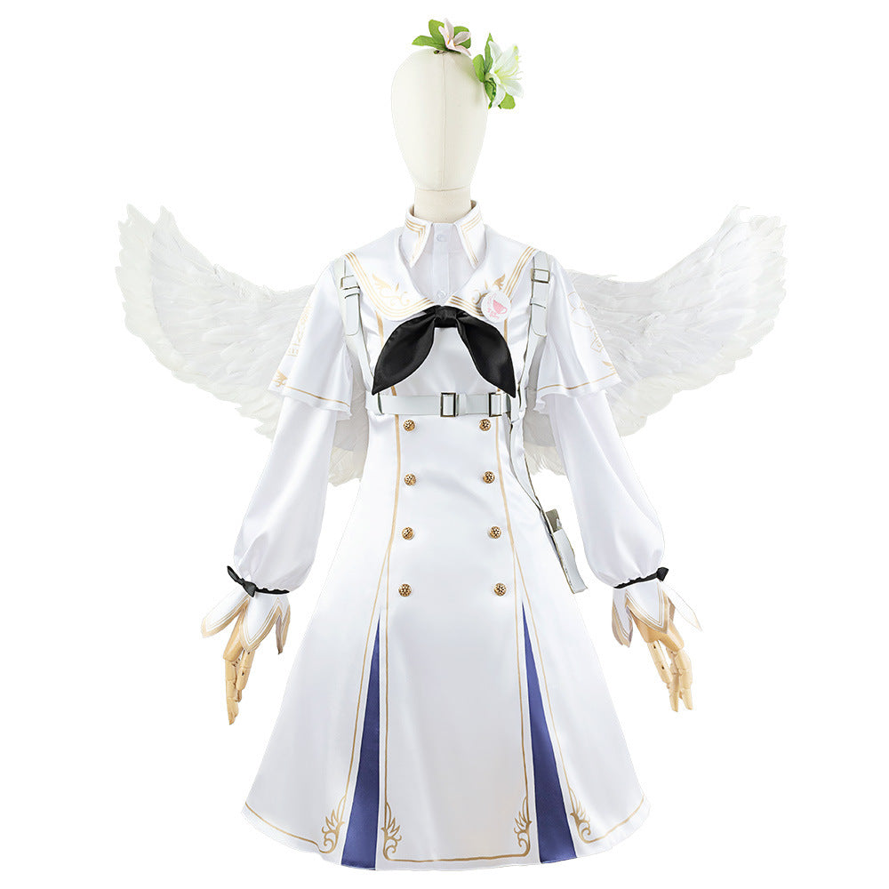 Blue Archive Ako Tendo Cosplay Costume White Dress Anime Cosplay Outfit - Halloweez