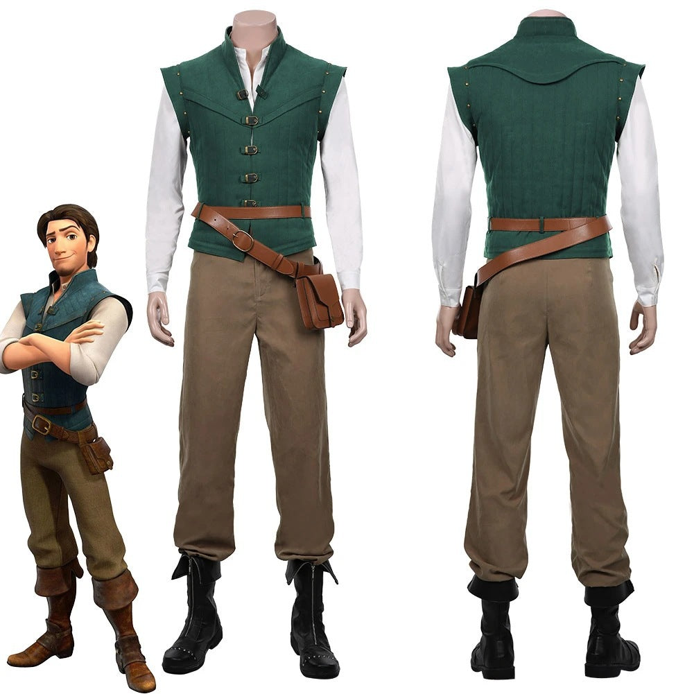 Flynn Rider Cosplay Costume Tangled Rapunzel Prince Role Play Halloween Outfit - Halloweez