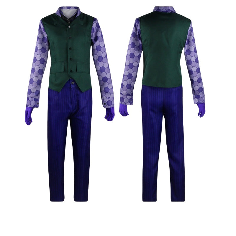 Dark Knight DC Joker Heath Ledger Cosplay Costume - Joker Suit Batman Men Halloween Performance Suit - Halloweez