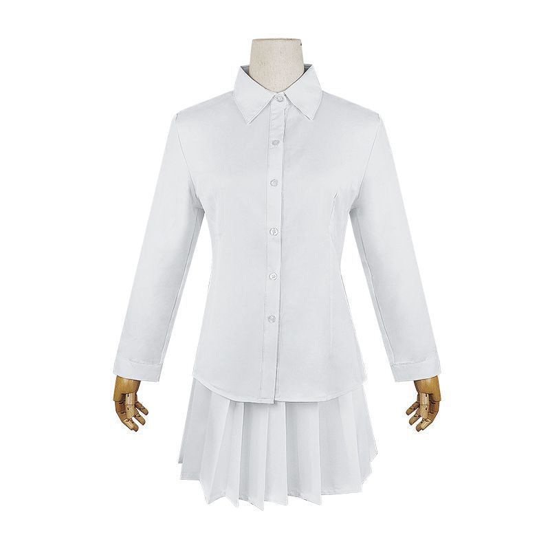 The Promised Neverland Cosplay Costume Emma Norman Ray White Shirt Set Anime Daily Wear - Halloweez