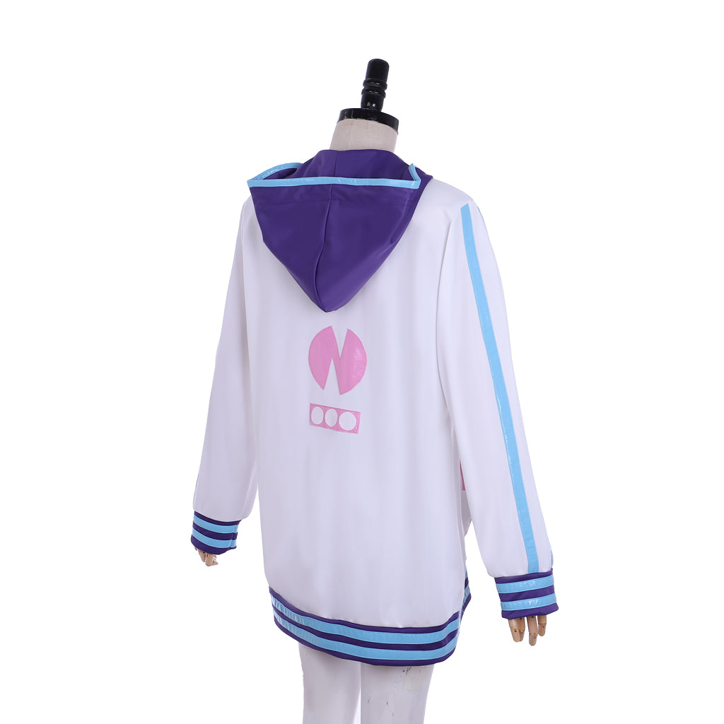 Halloweez Neptunia Cosplay Jacket | Purple Heart Zip-Up Hoodie | Unisex Cosplay Wear