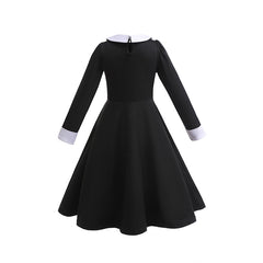 Wednesday Addams Cosplay Dress for Girls - The Addams Family Movie Costume - Halloweez
