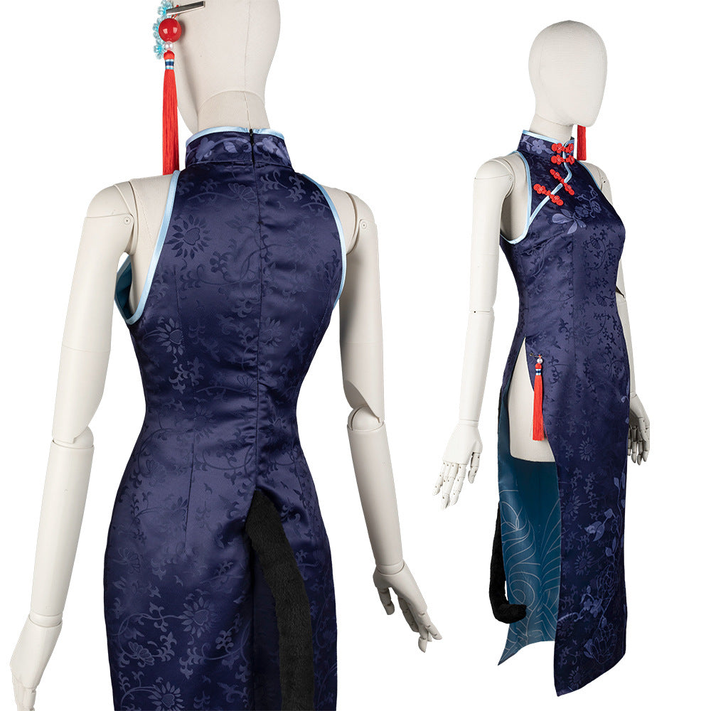 Blue Archive Kaguya Qipao Cosplay Dress - Anime Game Costume - Halloweez