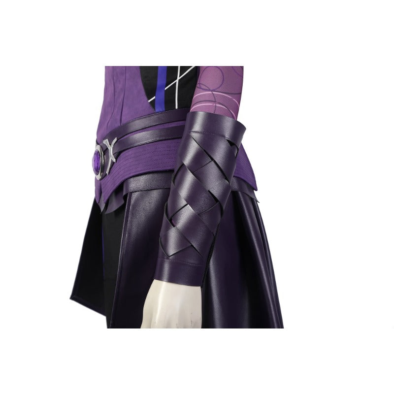 Traje de cosplay de Clea del Doctor Strange para Halloween: atuendo morado de primera calidad