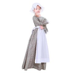 Halloweez Kids Pioneer Prairie Colonial Maid Costume