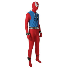 Halloweez Scarlet Spider Ben Reilly Cosplay Costume - Premium Spider-Verse Suit