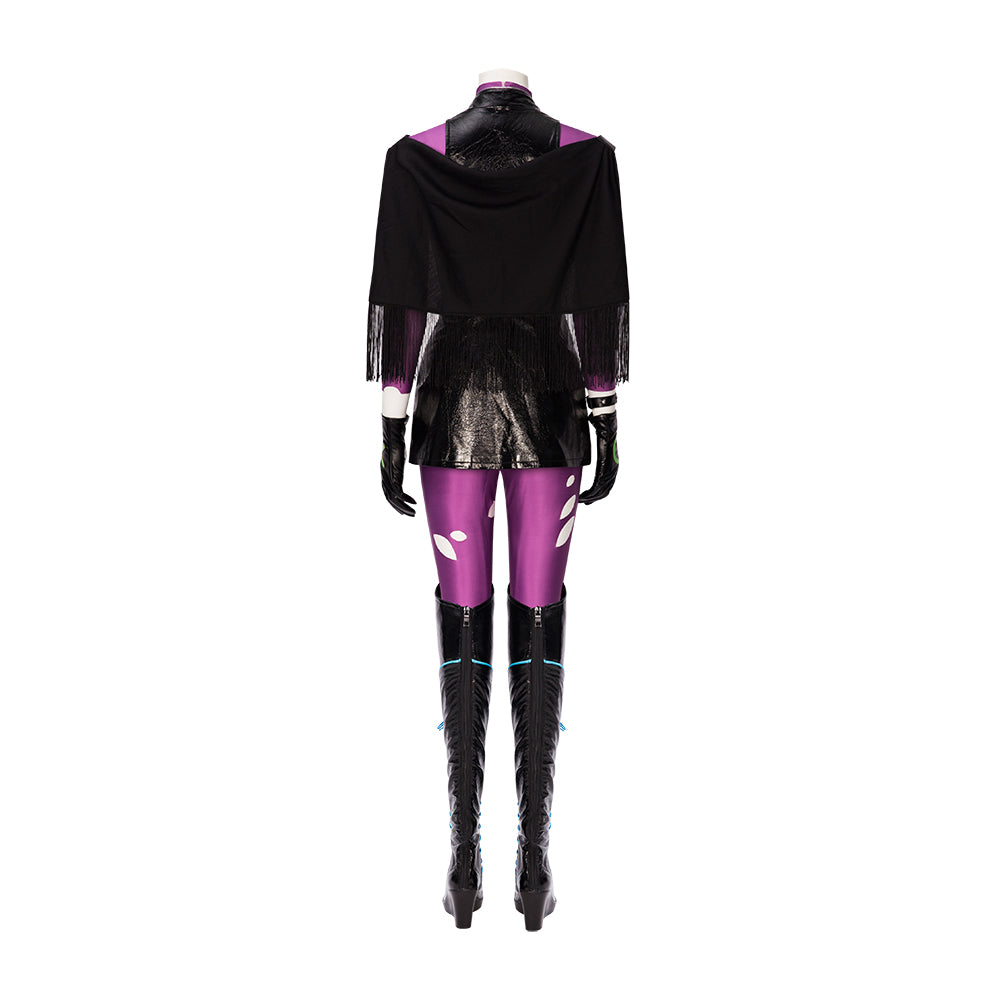 Halloweez Alexis Kaye Cosplay Costume - Exclusive Purple Leather Suit