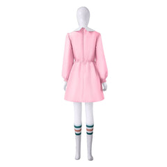 Stranger Things Eleven Pink Dress Costume with Wig - Halloweez