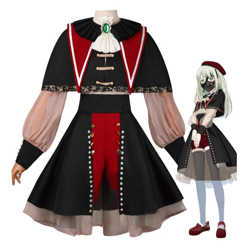 BanG Dream! Ave Mujica 2D Anime Wakaba Mutsumi Cosplay Costume for Women - Halloweez