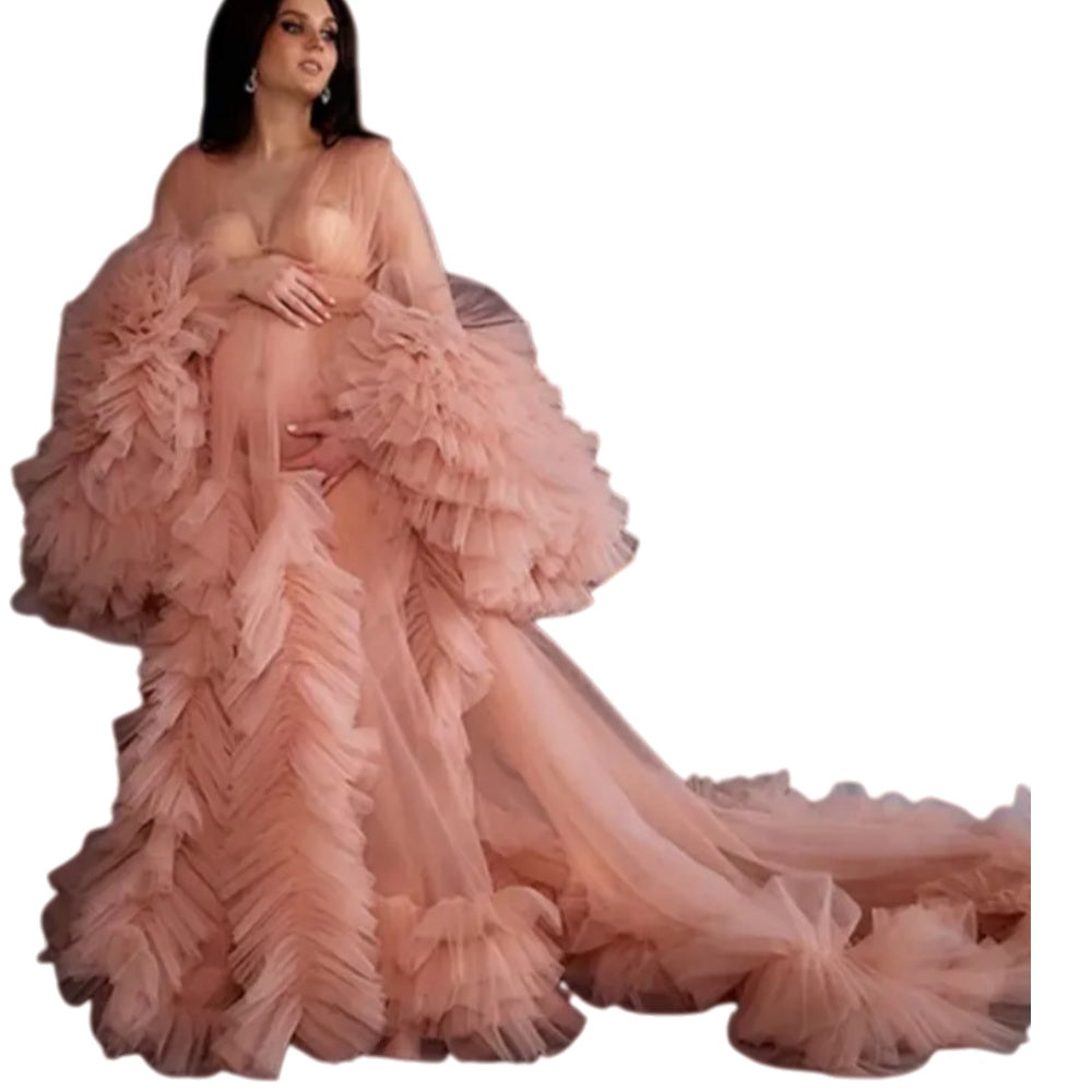 Parent-Child Mesh Dress Party Birthday Photo Maternity Tulle Skirt Wholesale Drop Shipping Puffy Wedding Dress Cosplay Costume - Halloweez