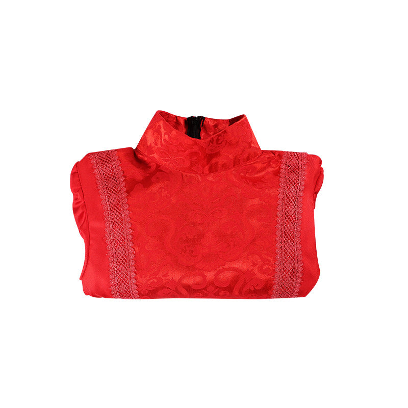 Pearl Cosplay Costume Red Dress from Horror Movie X Prequel for Women - Halloweez