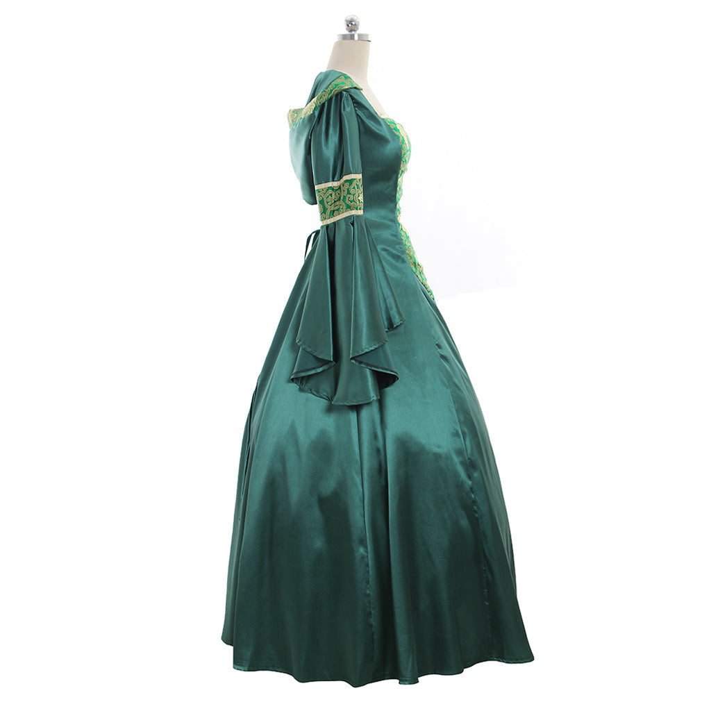 Robe médiévale victorienne élégante pour Halloween - Parfaite pour les chanteurs de chants de Noël et les fêtes festives