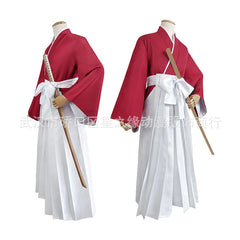Rurouni Kenshin Himura Kenshin Zangetsu Hiko Seijuro Kimono Kendo Cosplay Costume - Halloweez