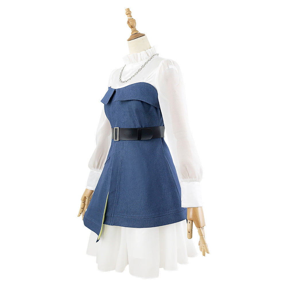 BanG Dream! mygo!!! Shiina Taki Cosplay Costume Anime Denim Dress Set - Halloweez