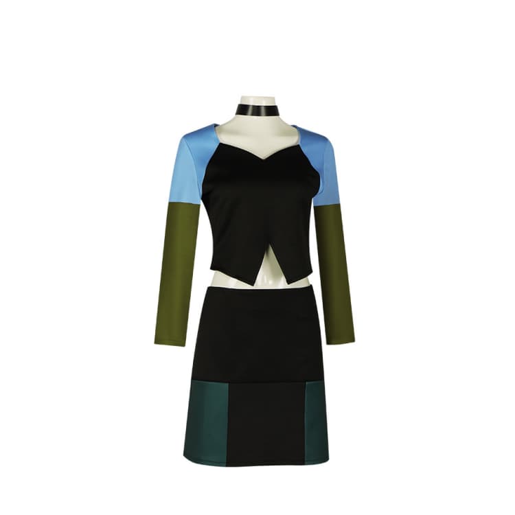 Gwen Cosplay Costume from Island Survival Battle - Complete Outfit with Top, Skirt, and Collar for Halloween Party Performance - Halloweez