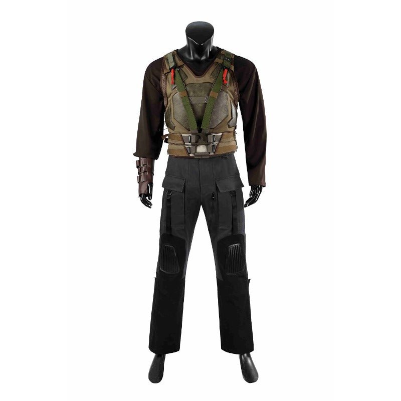 Bat Bane Cosplay Costume – Shoes, Mask, Overcoat, Accessories | The Dark Knight Rises Halloween Fantasy Suit - Coscosmos