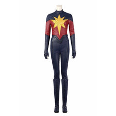 Halloweez Captain Marvel 2 Carol Danvers Leather Cosplay Costume for Halloween