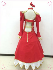Fate Extra Nero Claudius Saber Cosplay Red Gown, Custom Costume for Halloween & Comic Con