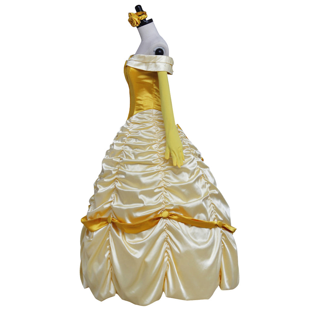 Costume de cosplay Belle pour Halloween | Robe de princesse Disney enchanteresse pour Halloween et cosplay