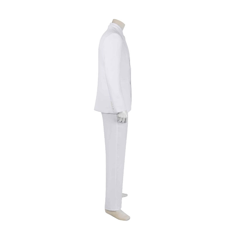 Halloweez Joker 2 Arthur Fleck White Cosplay Costume Full Set - Suit, Shirt, Vest, Pants, Tie