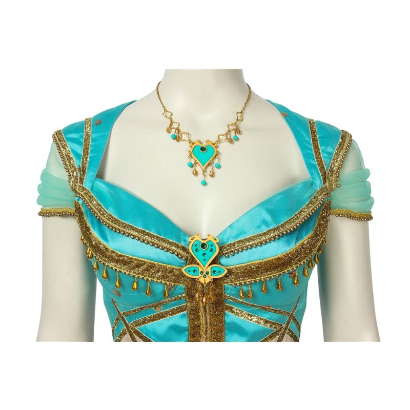 Halloweez Peacock Dress - Adult Princess Jasmine Cosplay Costume Inspired by Aladdin