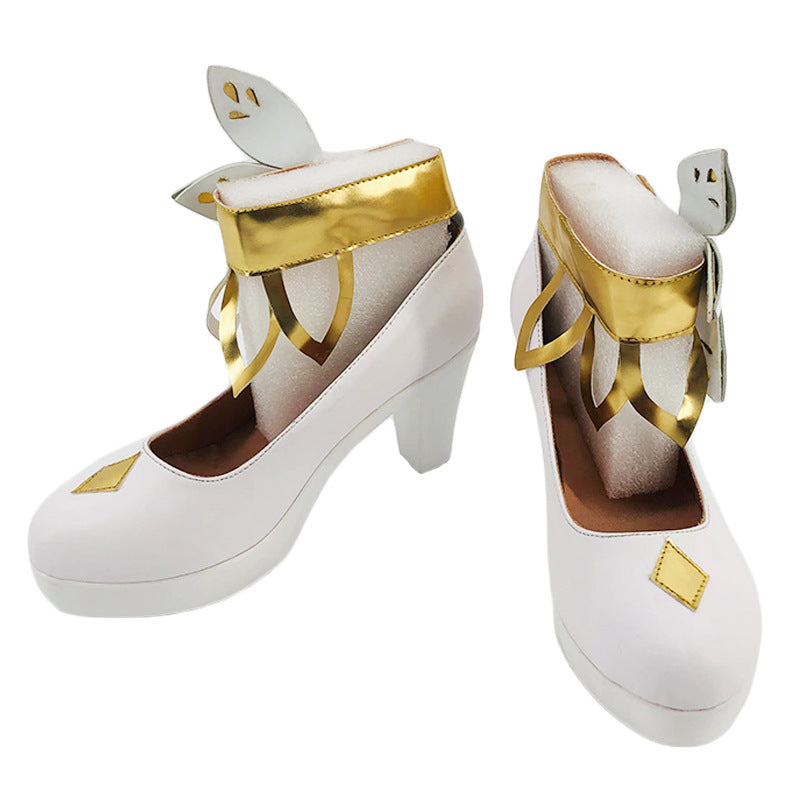 Honor of Kings Little Qiao White Wedding Cosplay Shoes for Game Lovers - Halloweez