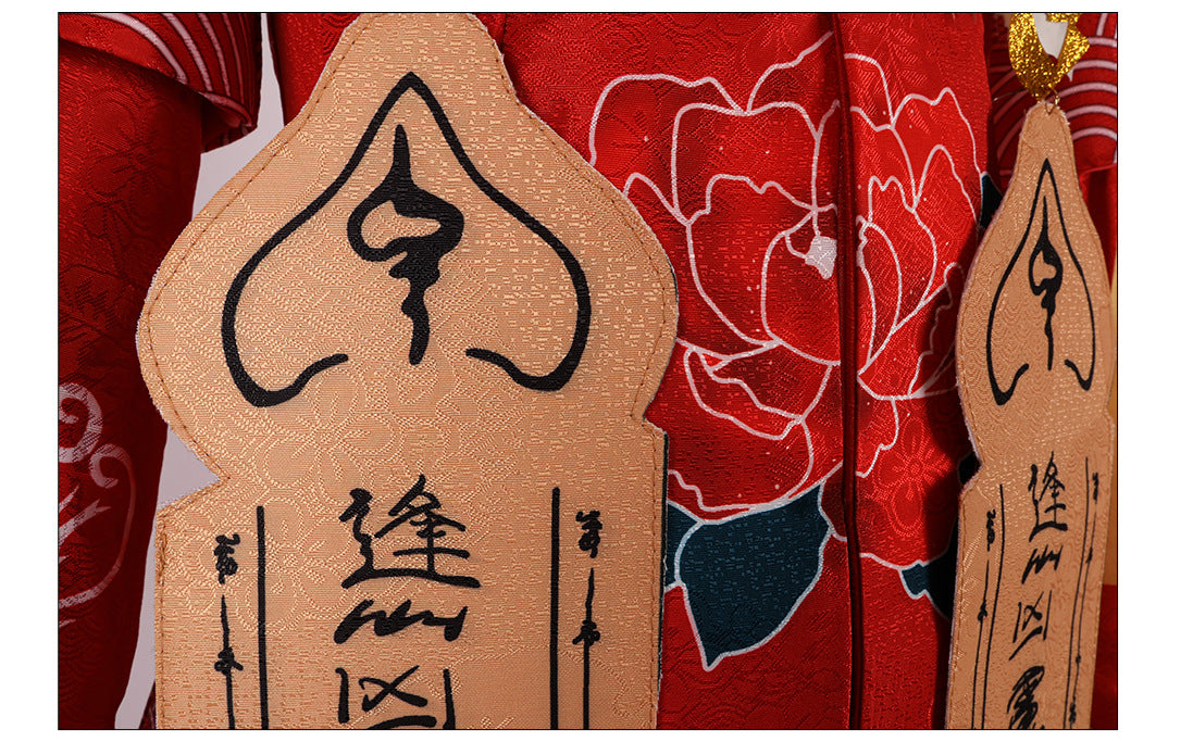 Fifth Personality cos Paper Bride Linkage 2D Anime Costume Halloween Ghost Bride Cosplay Costume Full Set - Halloweez