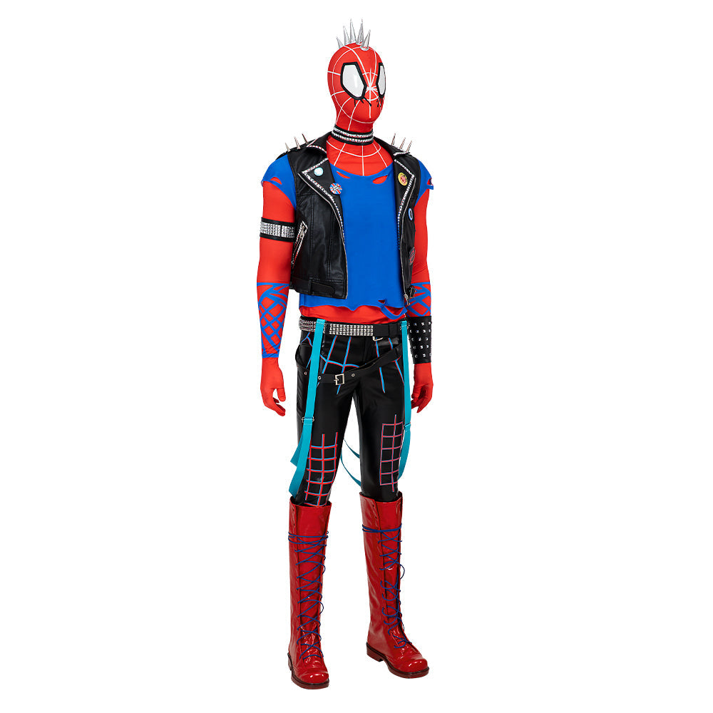 Halloweez Spider-Punk Hobart Brown Costume Set | Spider-Man Across the Spider-Verse Cosplay