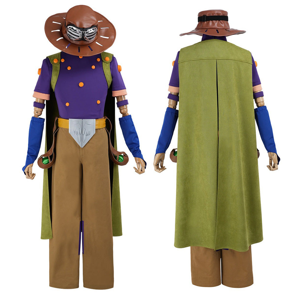 JoJo's Bizarre Adventure: Steel Ball Run Gyro Zeppeli Cosplay Costume Full Set Outfit - Halloweez