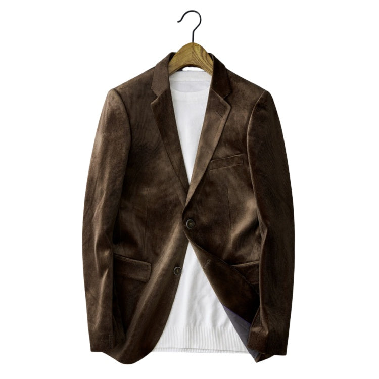 Marvel Venom Plush Velvet Suit Jacket Men's Slim Fit Korean Style Autumn Winter Casual Blazer British Single Suit Trendy Cosplay Costume - Halloweez