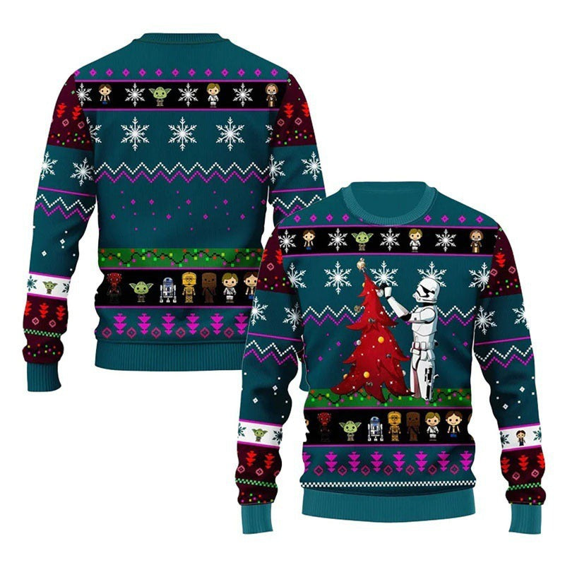 Demon Slayer 3D Print Casual Loose Fit Christmas Sweatshirt - Halloweez