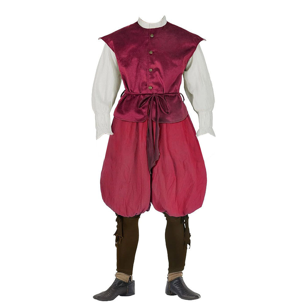 Vintage Medieval Renaissance Pirate Viking Knight Full Set Stage Performance Costume Halloween Cosplay - Halloweez