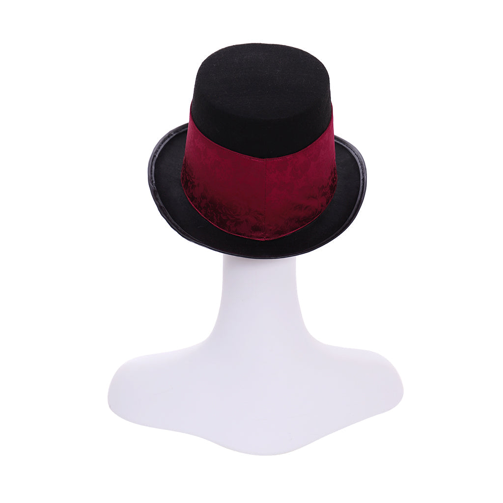 Halloweez Steampunk Women Top Hat in Red - Perfect for Burning Man