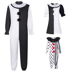 Spooky Halloween Christmas Killer Clown Cosplay Costume Set - Halloweez
