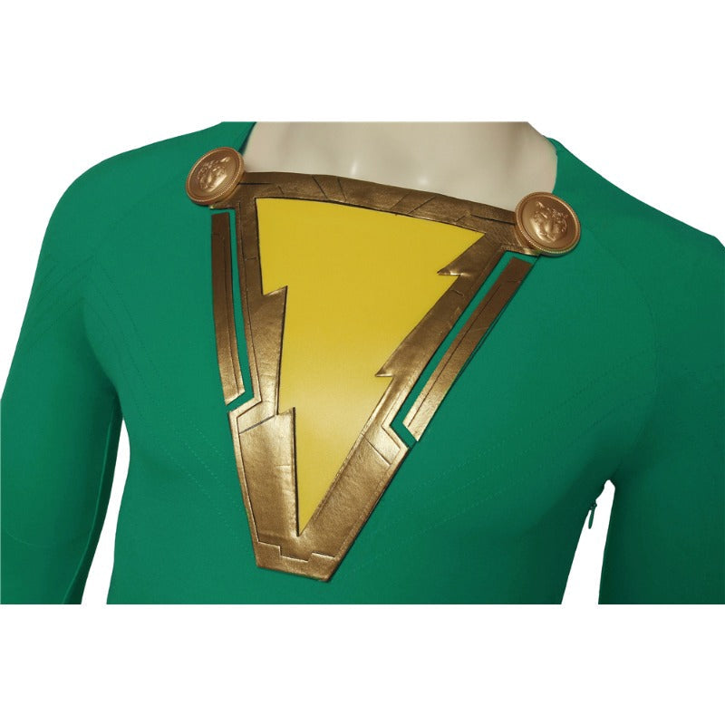 Halloweez Shazam Green Version Cosplay Costume – Premium Superhero Attire for Enthusiasts