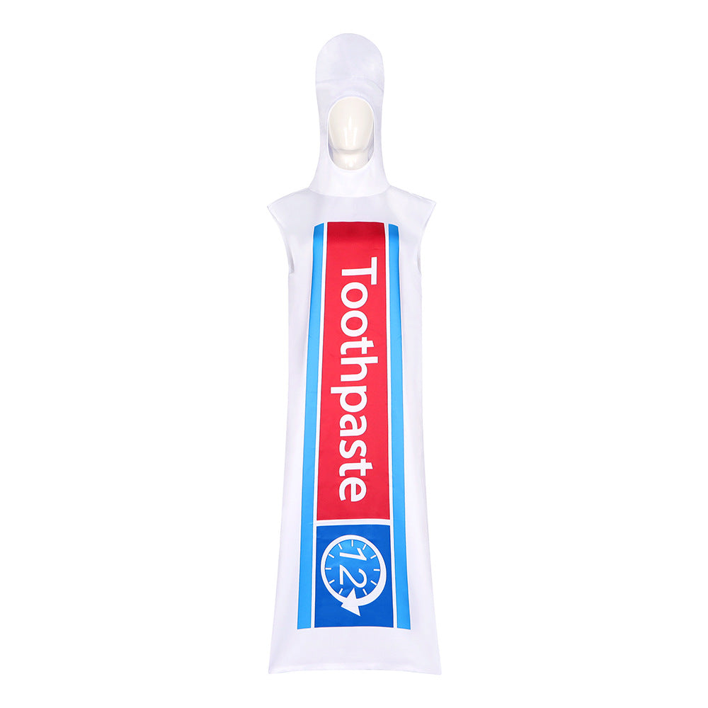 2023 Toothpaste Toothbrush Cosplay Costume Funny Couple Role Play Halloween Performance Outfit - Halloweez