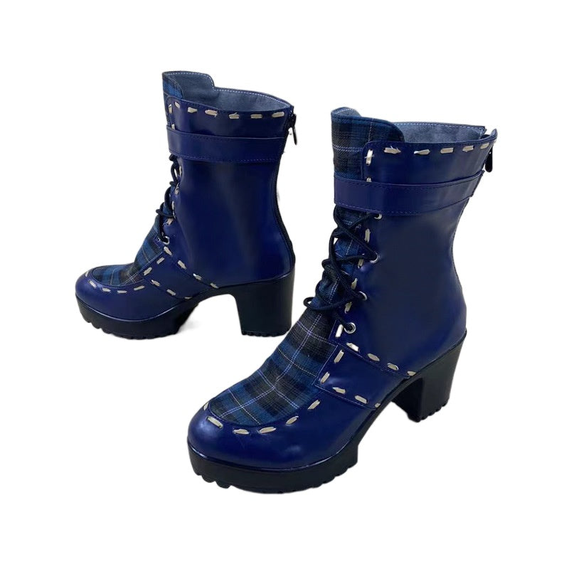 1862 Hololive Blue Journey Cosplay Shoes for Houshou Marine, Hakui Koyori, Shiranui Flare - Halloweez